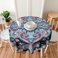 thumbnail image 6 of Indian Mandalda Tablecloth Round Table Cover Washable Polyester Table Cloth for Kitchen Party Picnic Dining Decor 60 Inch, 6 of 6