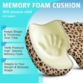 thumbnail image 5 of Premium Leopard Pattern Memory Foam Seat Cushion Ergonomic Chair Pad for Office Chair, Car, Airplane & Bleachers Sciatica, Tailbone Hip & Back Pain Relief - Chair Cushion for Long Office Workers., 5 of 5