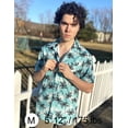 thumbnail image 4 of COOFANDY Summer Beach Shirts for Men Floral Button Down Shirt Hawaiian Shirt for Men Short Sleeve, 4 of 6