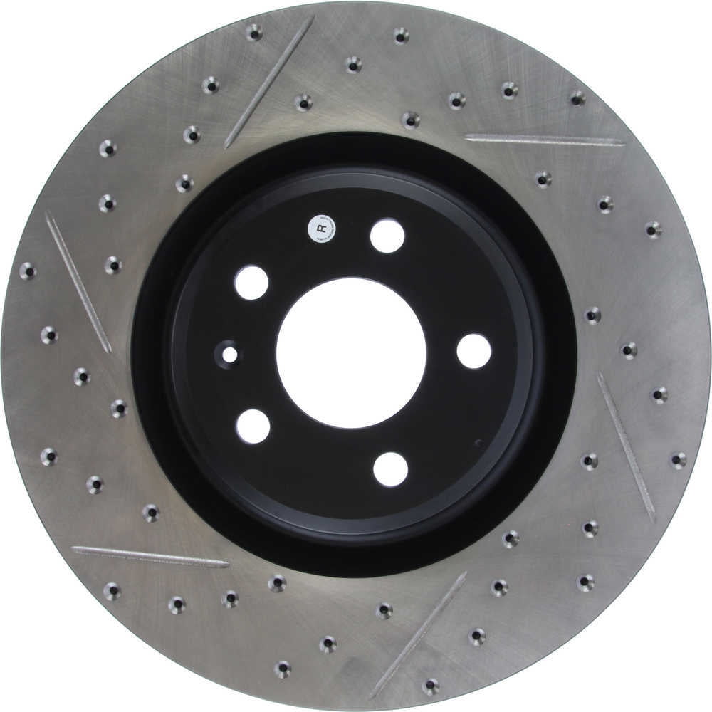StopTech Slotted & Drilled Sport Brake Rotor Fits select: 2013-2017 AUDI Q5, 2017-2020 PORSCHE MACAN