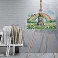 thumbnail image 4 of Happy St. Patrick’s Day Scottish Fold with Green Hat Shamrocks Rainbow Horizontal Matte Canvas Poster Cat Lover Kitten Owner Gifts Wall Art Home Decor - 03007, 4 of 5