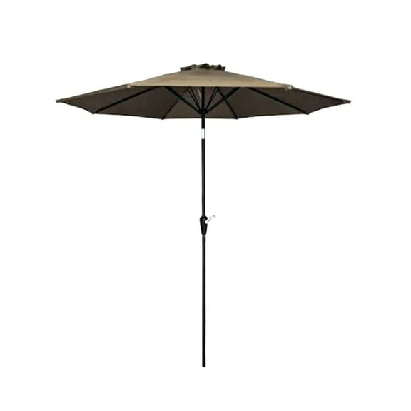J & J Global 270510 Four Seasons 9 ft. Steel Taupe Umbrella