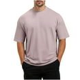 thumbnail image 2 of T-shirts Tops for Men Summer Fashion Cotton Mens Tops Lightweight Moisture Wicking Shirt with Crew Neck Short Sleeves Hiking Running Athletic Wear Gym Training Workout, 2 of 8