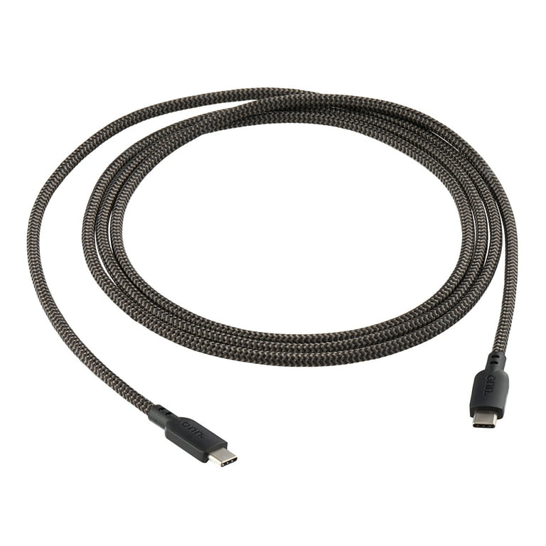 onn. 6ft USB to USB-C Cable, Black, Compatible with any USB-C
