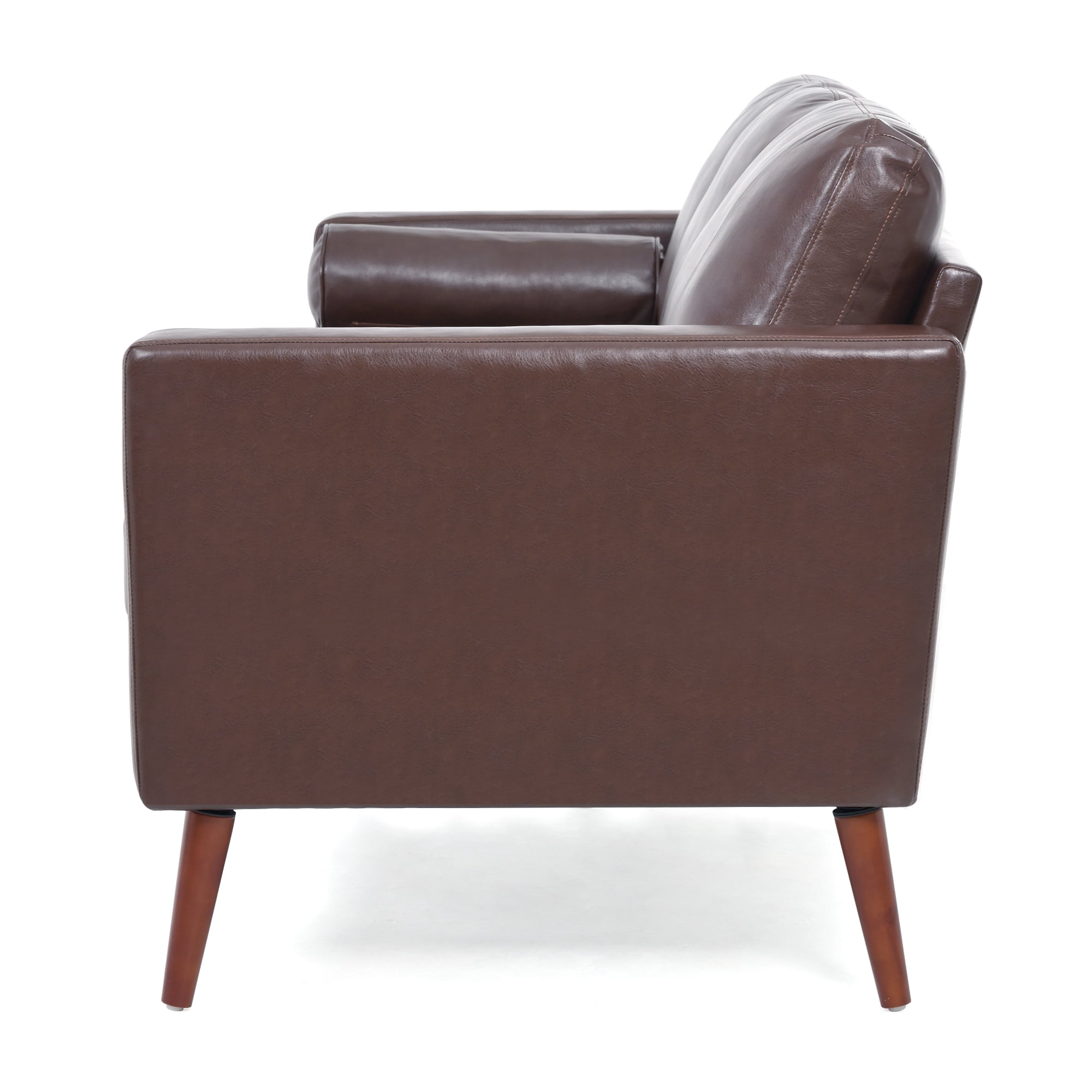 YYAo Extra Deep Filled Sofa, Upholstered Futon with Armrests and Legs for Living Room, Apartment, Brown YYAo Extra Deep Filled Sofa, Upholstered Futon with Armrests and Legs for Living Room, Apartment, Brown