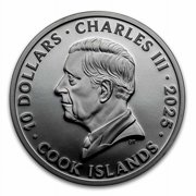2025 Cook Islands 2 oz Silver Anchor Rough Storms Black Proof