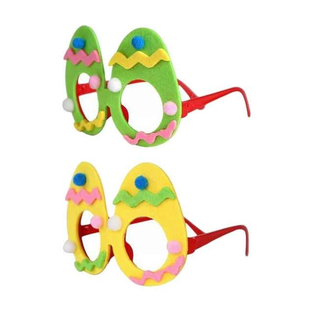 2 gafas de Pascua para disfrazarse, accesorios para decoraciones de de cumpleaños.