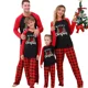 thumbnail image 3 of Pijamas navideños familiares de manga larga con estampado de árboles y pantalones a cuadros, conjunto de 2 piezas, ropa para dormir en casa de otoño, 3 of 5