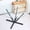 Transparent Glass + Black Table Legs, variant on 45.27" Round Dining Table, Tempered Glass Kitchen Table with Silver Chrome Plated Metal Legs, Modern Dining Room Table for 4-6 People, Round Glass Table for Kitchen, Living Room, Apartment