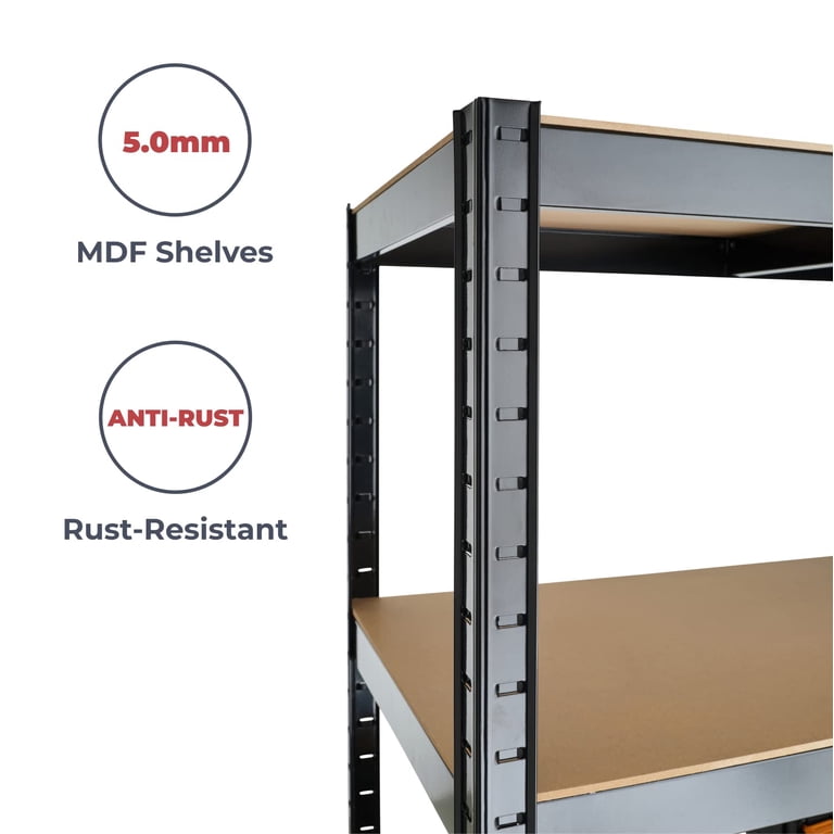G-Rack 5-Tier Heavy Duty Garage Shelving Unit - 71"H X 35"L X 24"W, 3000lb Capacity, Boltless Assembly
