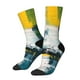 thumbnail image 1 of Balery Abstract Brushstrokes Green Blue Calcetas Largas con Estampado para Hombre y Mujer – Suaves y Transpirables, Talla Única (US 5-11), 1 of 6