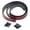 3.5cm-Bright black, variant on Automotive Trim Carbon Fiber Pattern ABS Spoiler Wind Deflector Drill Installation For Door Window Trunk