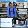 thumbnail image 6 of TNTANTS Folding Hand Truck, 500 LB Heavy Duty Portable Dolly Cart, 6 Wheels Collapsible Luggage Trolley with 3 Elastic Ropes, Hand Cart for Travel, Moving, Shopping, Blue, 6 of 9