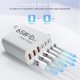 thumbnail image 2 of 65W Cargador Carga Rapida, Cargador USB C con 6 Puertos de Carga PD25W+PD10W, Compatible con iPad Pro, iPhone17/16/15/14/13/12/11Pro, Galaxy S25, S24, S23, S22, S21Ultra, Google Pixel 8, 7 ,6 (65W), 2 of 5