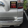 thumbnail image 2 of DistinctInk Custom Bumper Sticker - 6" x 6" Decorative Decal - Black Background - Beach Bikini & Wine, 2 of 2