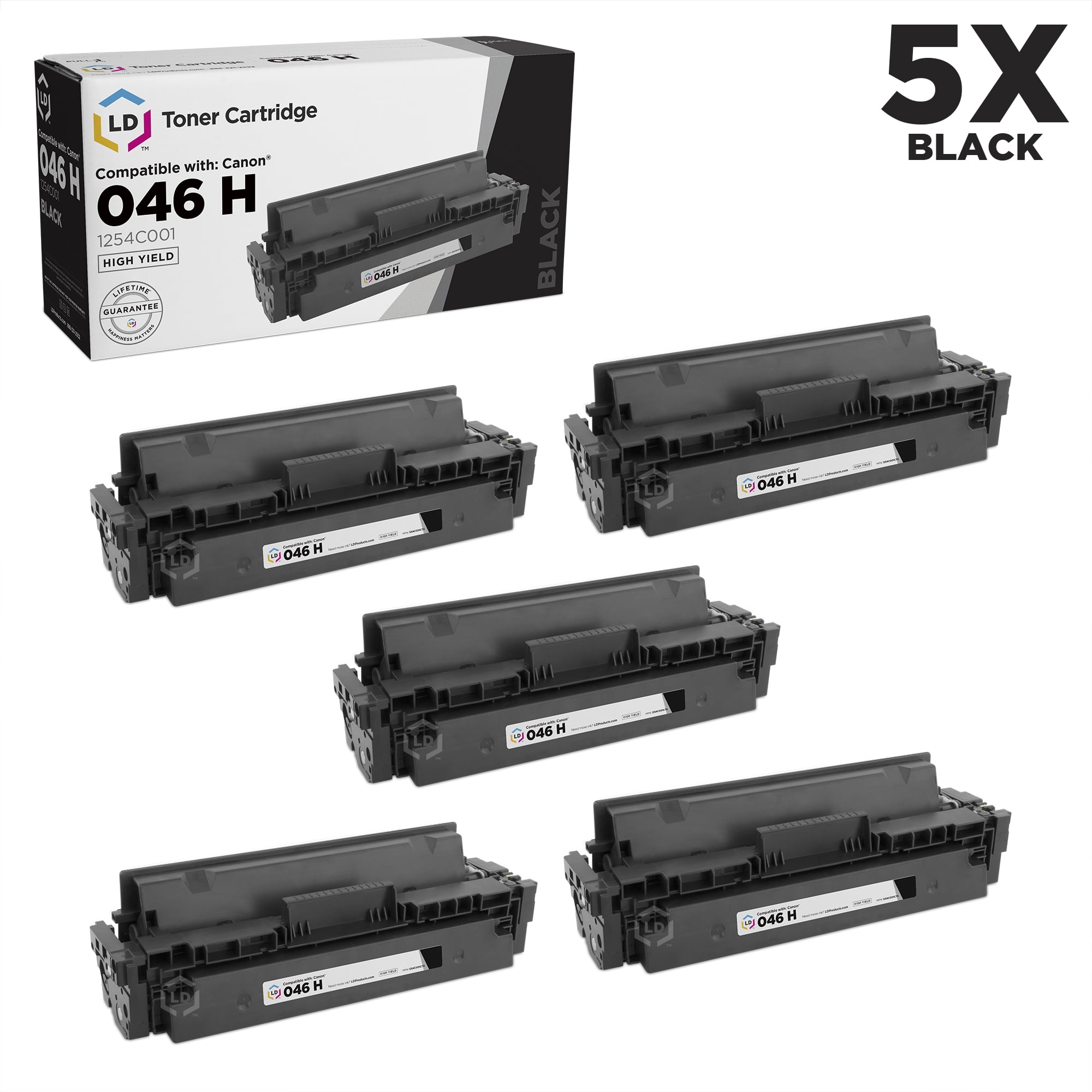4 PK High Yield 046 H Toner Cartridges for Canon imageCLASS LBP-654Cfw MF733Cdw 