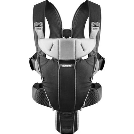 BabyBjorn Baby Carrier Miracle - Black/Silver Cotton Mix