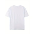 thumbnail image 2 of Camiseta de manga corta con cuello redondo para hombre, estampada, sencilla y moderna, cómoda y transpirable, ideal para vacaciones de primavera y verano y para el tiempo libre., 2 of 5