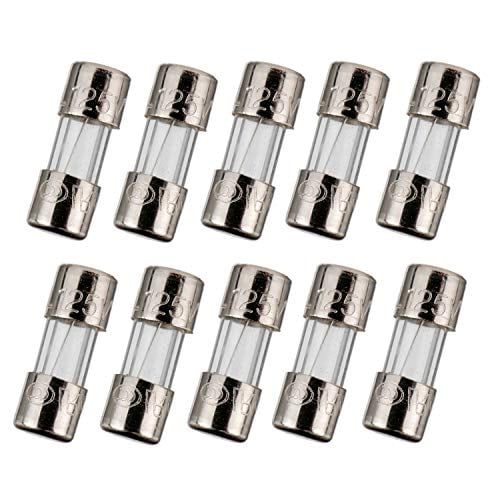 0.5A Amp 10 PACK small glass fuse - 