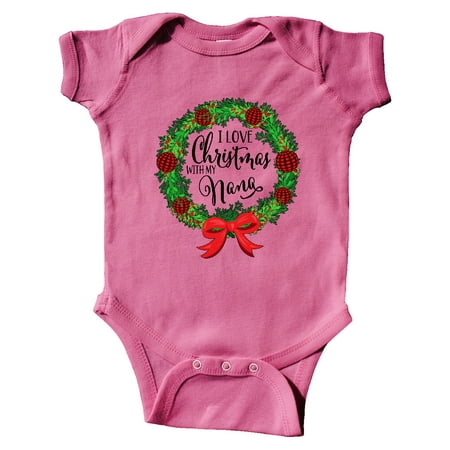 

Inktastic I Love Christmas with My Nana Wreath Gift Baby Boy or Baby Girl Bodysuit