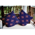thumbnail image 3 of Simply Daisy 20" x 20" Fleur de Lis Indoor/Outdoor Polyester Throw Pillow, Indigo Blue, 3 of 3