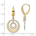 thumbnail image 5 of Auriga Fine Jewelry 14K Two-tone Gold Dangle Earrings for Women, 5 of 6