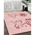 thumbnail image 3 of Ahgly Company Machine Washable Indoor Square Transitional Pastel Red Pink Area Rugs, 5' Square, 3 of 7