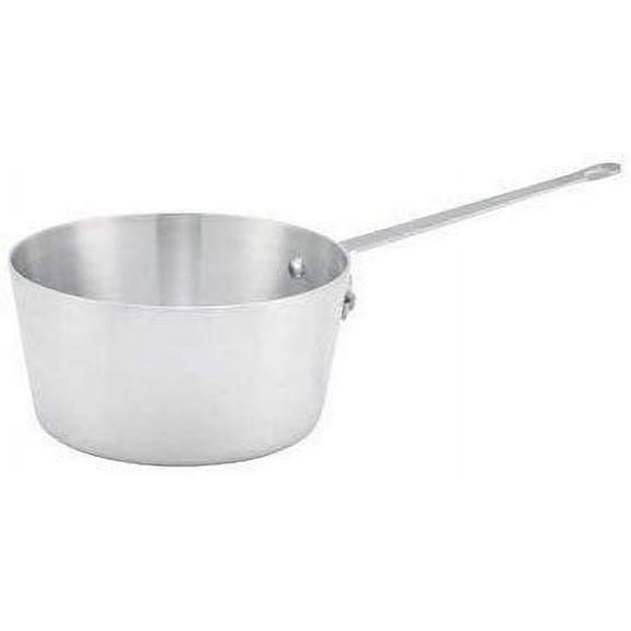 Winco ASP-5, 5-Quart 5.2-Inch High 9.8-Inch Diameter Aluminum Sauce Pan with Helper Handle, NSF