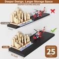 thumbnail image 4 of LANDMOK 12 Inch Deep Floating Shelf, 40 x12 Inch Large Wall Mounted Shelf for Kitchen, Bathroom, Living Room, Black (3 Pack), 4 of 6