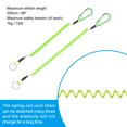 thumbnail image 3 of 3pcs Retractable Spring Coil Straps, 10" Spiral Lanyard Cord with Aluminium Clip and Key Ring, Green, 3 of 6