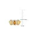 thumbnail image 2 of 1.35 Carat (Ctw) Madeira Citrine Three Stone Ring with Diamonds 1/5 Carat (Ctw) in Yellow Plated Sterling Silver for Women, 2 of 6