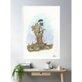 thumbnail image 2 of Return To The Earth - Mushroom Tree Hand Poster Wall Art, Modern Wall Decor For Living Room Bedroom, 24x36 UNFRAMED, 2 of 3