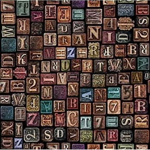 Bookworm - Letter Blocks - 30451X - QT Fabric