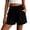 BFG34-Black, variant on Lumtrix Women'S Plus Size Shorts High Waisted Elastic Tie Knot Casual Trendy Summer Comfy Flowy Beach Shorts With Pockets Black XL
