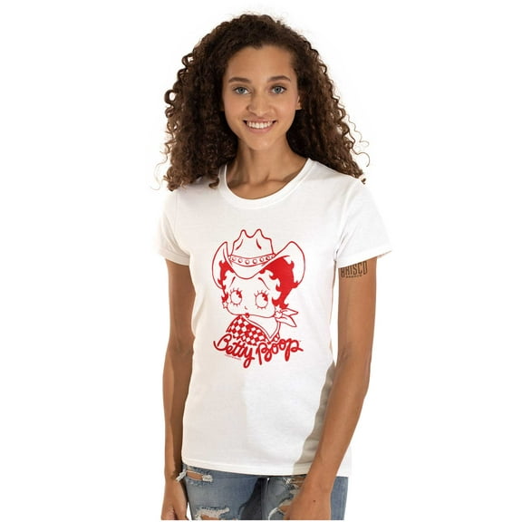 Betty Boop Cowgirl Southern Country Womens T Shirt Ladies Tee