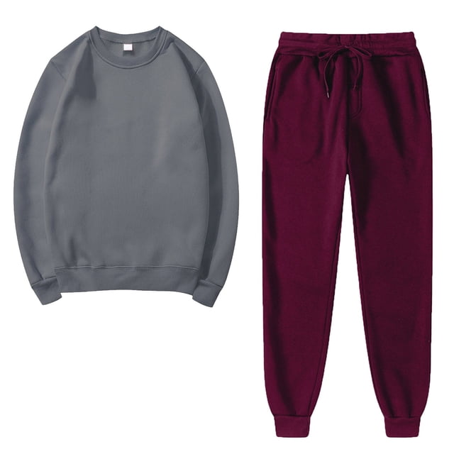 Besolor Ensembles 2 Pcs pour Femmes Survêtements Décontractés Chandail à Col Rond et Pantalon de Jogging Ensembles d'Entraînement Survêtements