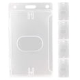 thumbnail image 1 of 5pcs Plastic ID Badge Holder with Side Insert Transparent Design Clear Hard Plastic ID Card Badge Holder for Easy Identification for Office School Conferences Events, 1 of 7