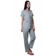 thumbnail image 3 of Moomaya Ensemble de Pyjama à Manches Courtes Imprimé pour Femmes Chemise de Nuit Boutonnée Imprimée, 3 of 6