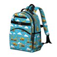 thumbnail image 2 of Excavator and Crane Blue Pattern Cute School Backpack Bag for School with Padded Back and Adjustable Shoulder Straps 15.25"x11.5"x5.25", 2 of 5