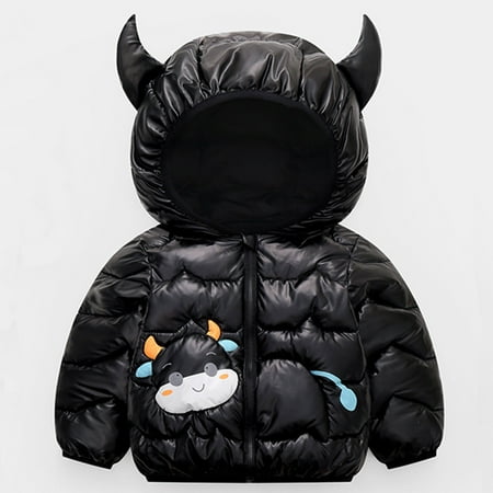 

Hunpta Kids Children Toddler Infant Baby Boys Girls Cute Cartoon Animals Long Sleeve Winter Coats Jacket Cow Hooded Outer Outwear Outfits Clothes