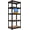 Black, variant on HOMEDANT House Black 5 Tier 24.4" W Laminated Metal Shelving Unit Adjustable Storage Utility Rack Heavy Duty Shelves Organization Multipurpose Shelf Kitchen Garage Pantry Closet
