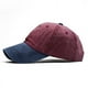 thumbnail image 5 of Gorra de béisbol de algodón puro lavado de color sólido con tablero claro y costuras para hombres y adultos, para padres e hijos, 5 of 6