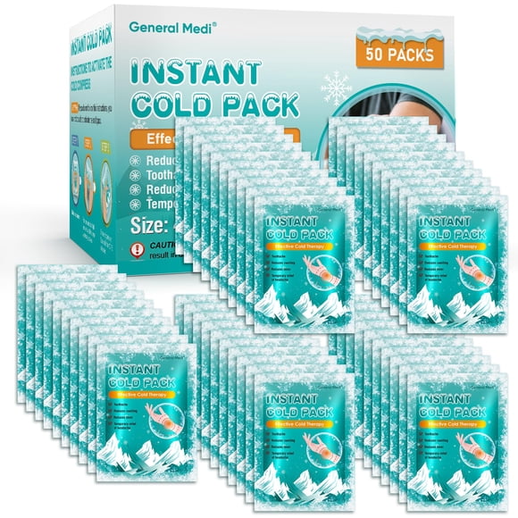 Paquetes de hielo desechables para terapia de frío General Medi x50