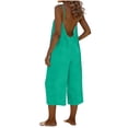 thumbnail image 3 of Cutuoiiu Women's Fashionable Loose Jumpsuit Backless Adjustable Straps Pockets for Daily Wear & Beach Trips Gifts, 3 of 6