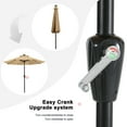 thumbnail image 4 of MASTERCANOPY 9ft Solar Patio Umbrella with LED Lights Tilt and Crank, Khaki, 4 of 8