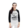 thumbnail image 2 of Thread Tank Super Cool Mama Unisex 3/4 Sleeves Baseball Raglan White Black Small, 2 of 4