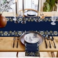 thumbnail image 3 of Christmas Table Runner Snowflake Blue Christmas Table Decorations for Home Dinner Kitchen Retro Dresser Runners Seasonal Winter Xmas Holiday Party Decor 90 Inches, 3 of 8