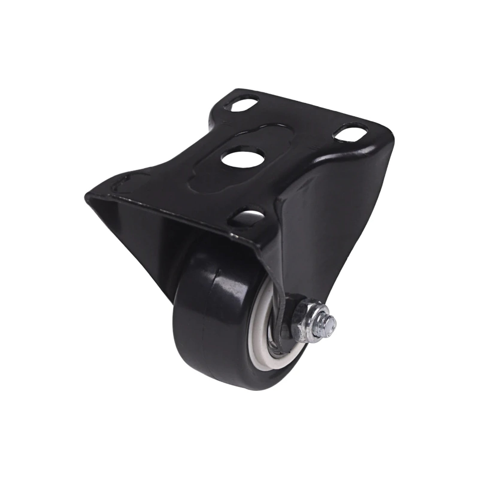 4Pcs 1.6 Inch Dia Heavy Duty 200KG Black Polyurethane Fixed Castor Wheels Trolley Furniture Caster ,Reliable