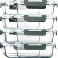 thumbnail image 1 of [8-Pack,30 oz]Glass Meal Prep Containers,Glass Food Storage Containers,Airtight lunch Containers with Lids, Microwave, Oven, Freezer and Dishwasher,Gray, 1 of 2