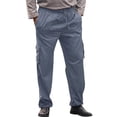 thumbnail image 2 of Vedolay Mens Work Pants Casual Straight-Fit Stretch Cargo Pants Grey,L, 2 of 5